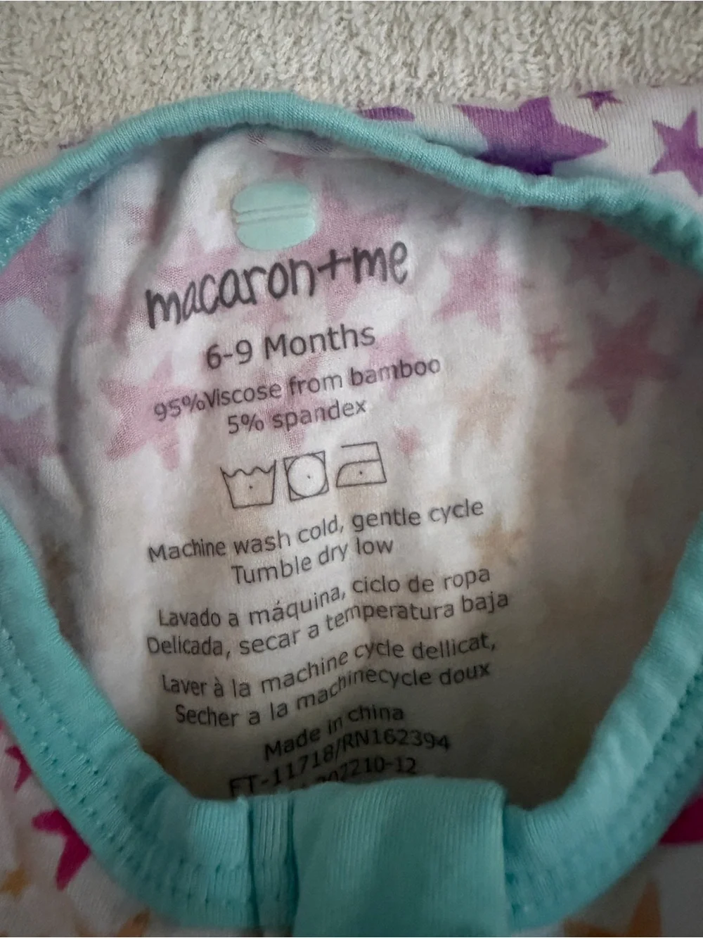 Macaron and Me bamboo footies 6-9M bundle